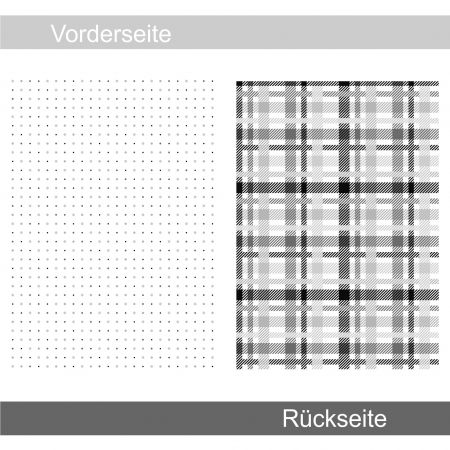 Kariert getupft grau schwarz - Designpapier